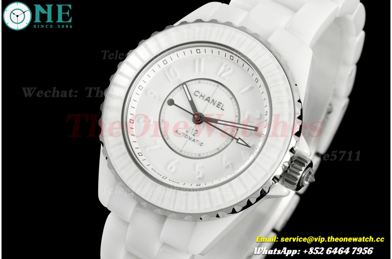 J12 33mm White Ceramic/cer White/Num HTF A12.2