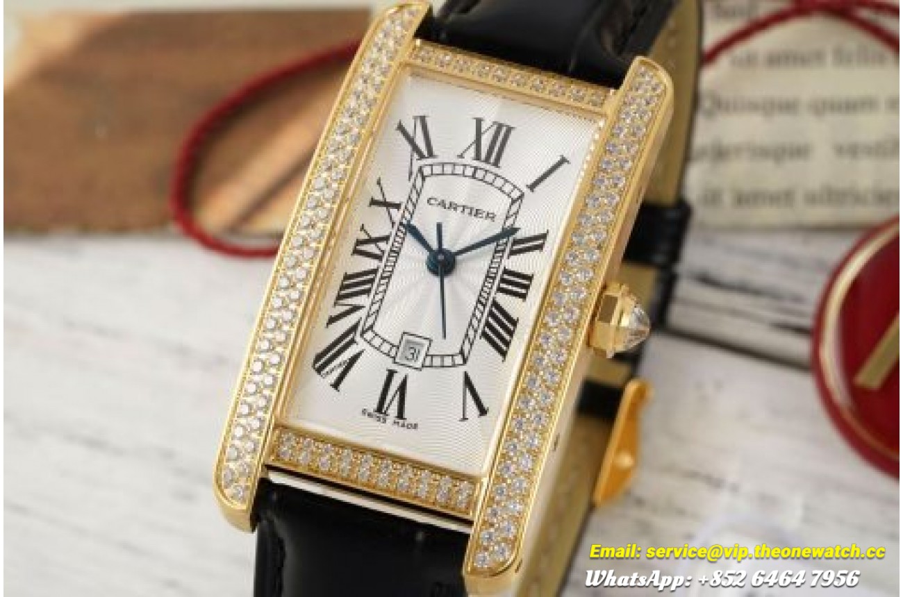 Tank Francaise 22.6mm Dia YG/LE White Dial AF Quartz