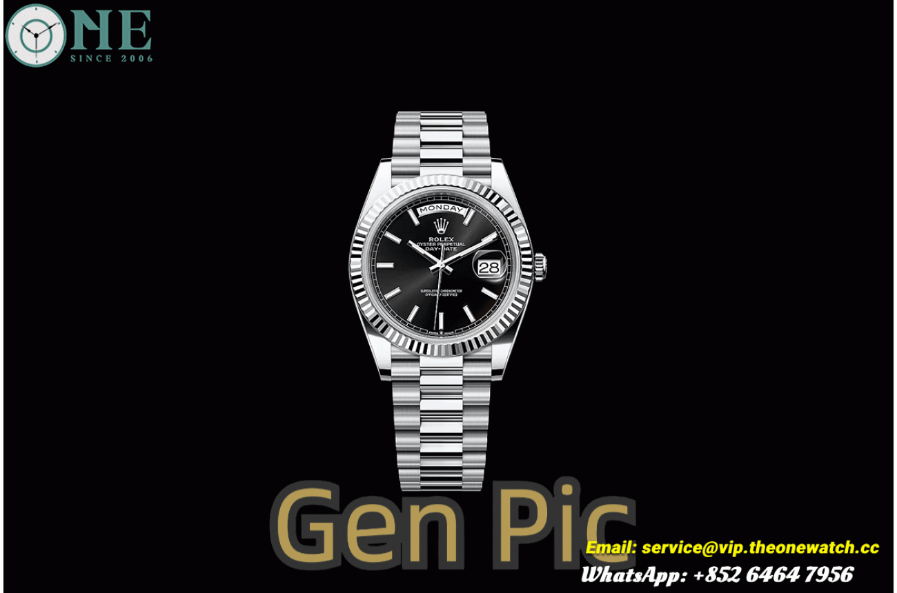 DayDate 228239 40mm SS/SS Black/Stk VSF V2 DD3255 (Weighted Approx.182g)
