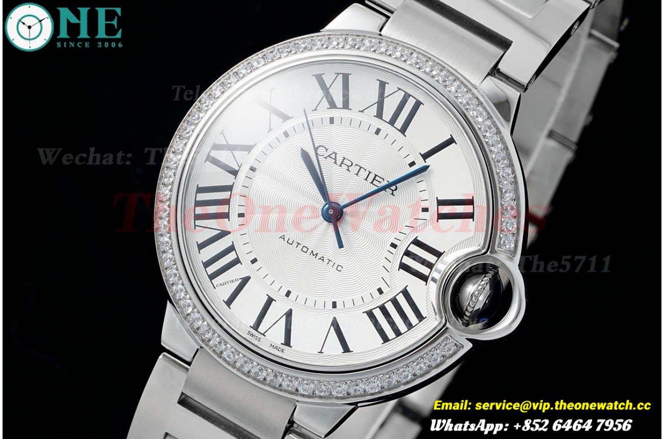Ballon Bleu De Cartier 36mm Dia SS/SS White Dial AF NH05