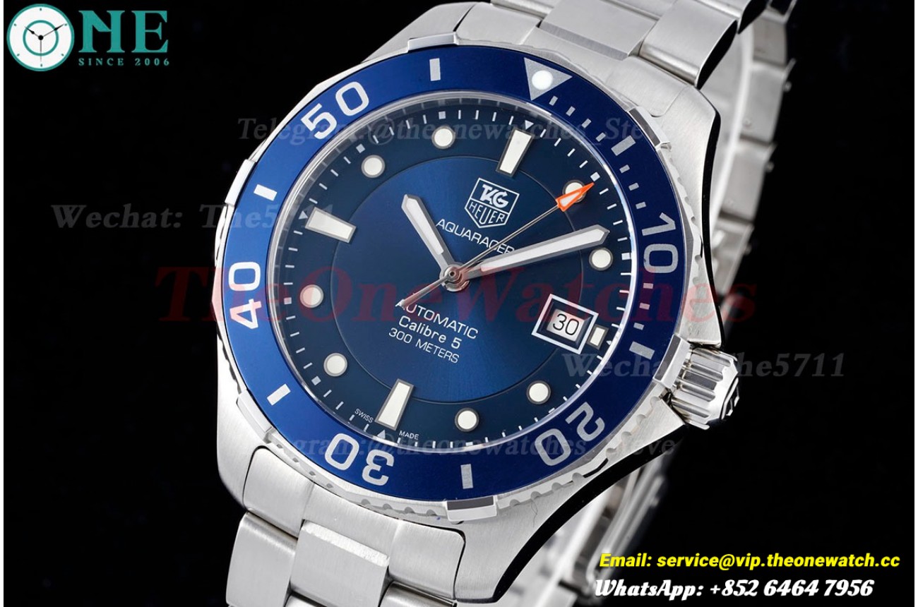 Aquaracer Caliber 5 41mm SS/SS Blue TARF SW200