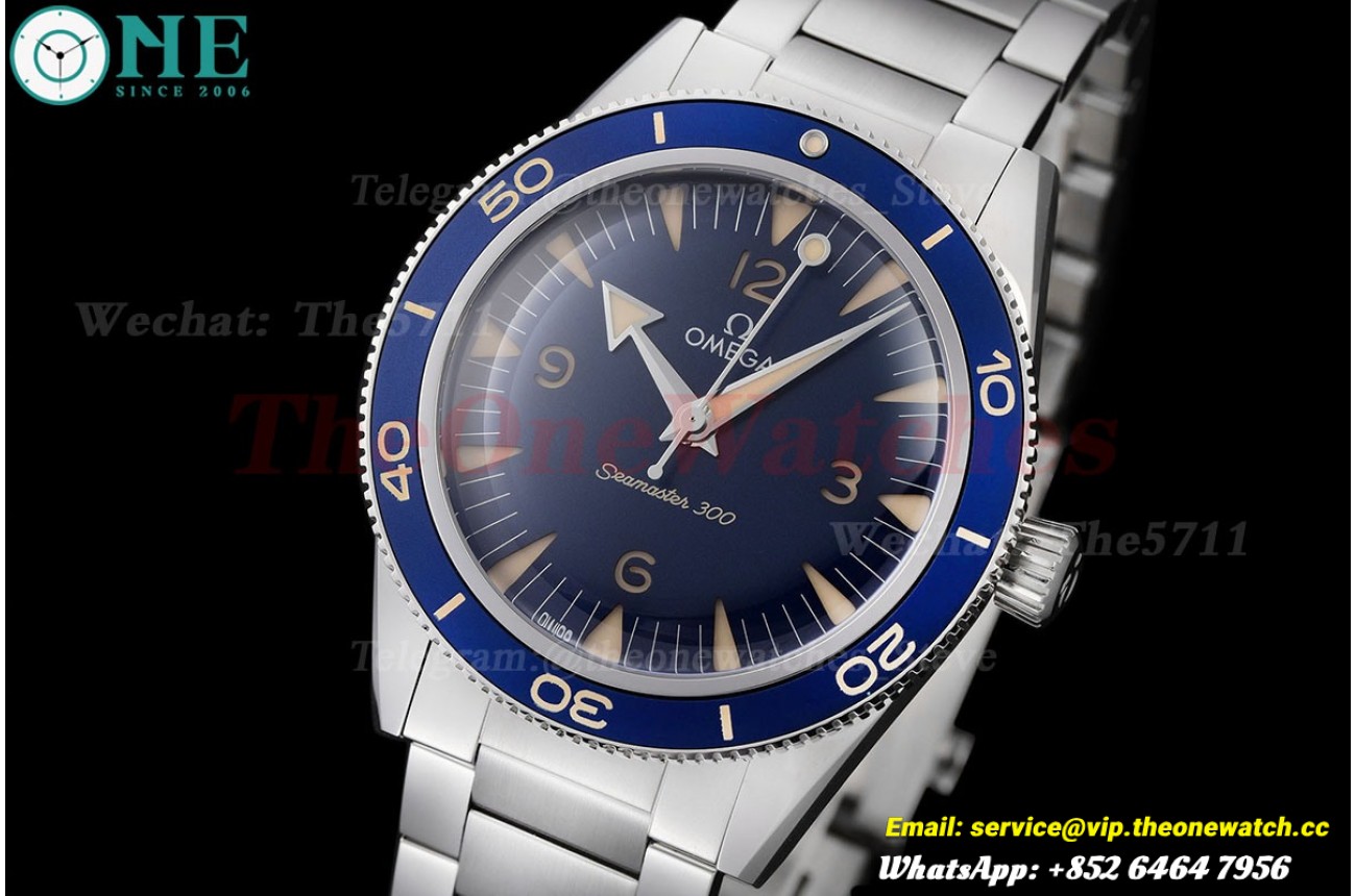 Seamaster 300m 41mm No Date SS/SS Navy Blue Dial VSF A8912
