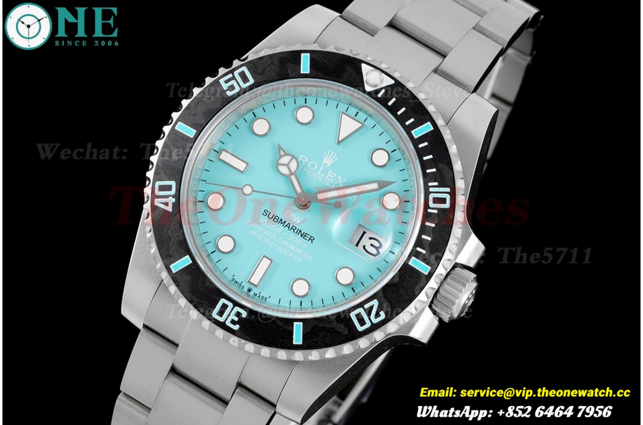 Submariner DIW 40mm 904L SS/SS Tiffany Dial DIWF VR3135