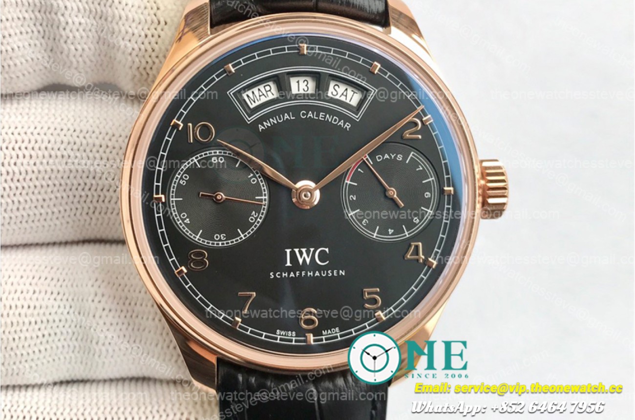 IWC - Portugieser Annual Cal. IW503502 RG/LE Blk/Rose A52850