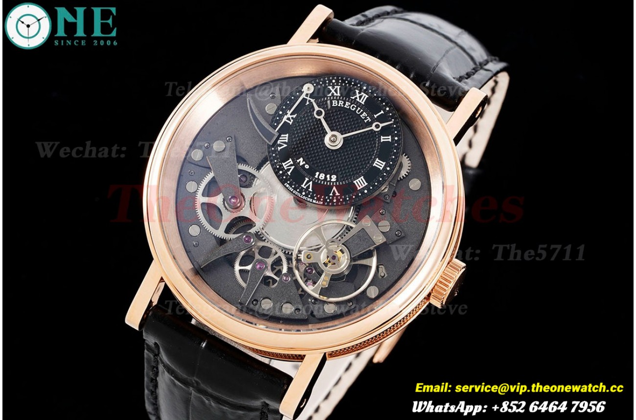 Tradition 7057BR/G9/9W6 40mm RG/LE Black/Black SF A507