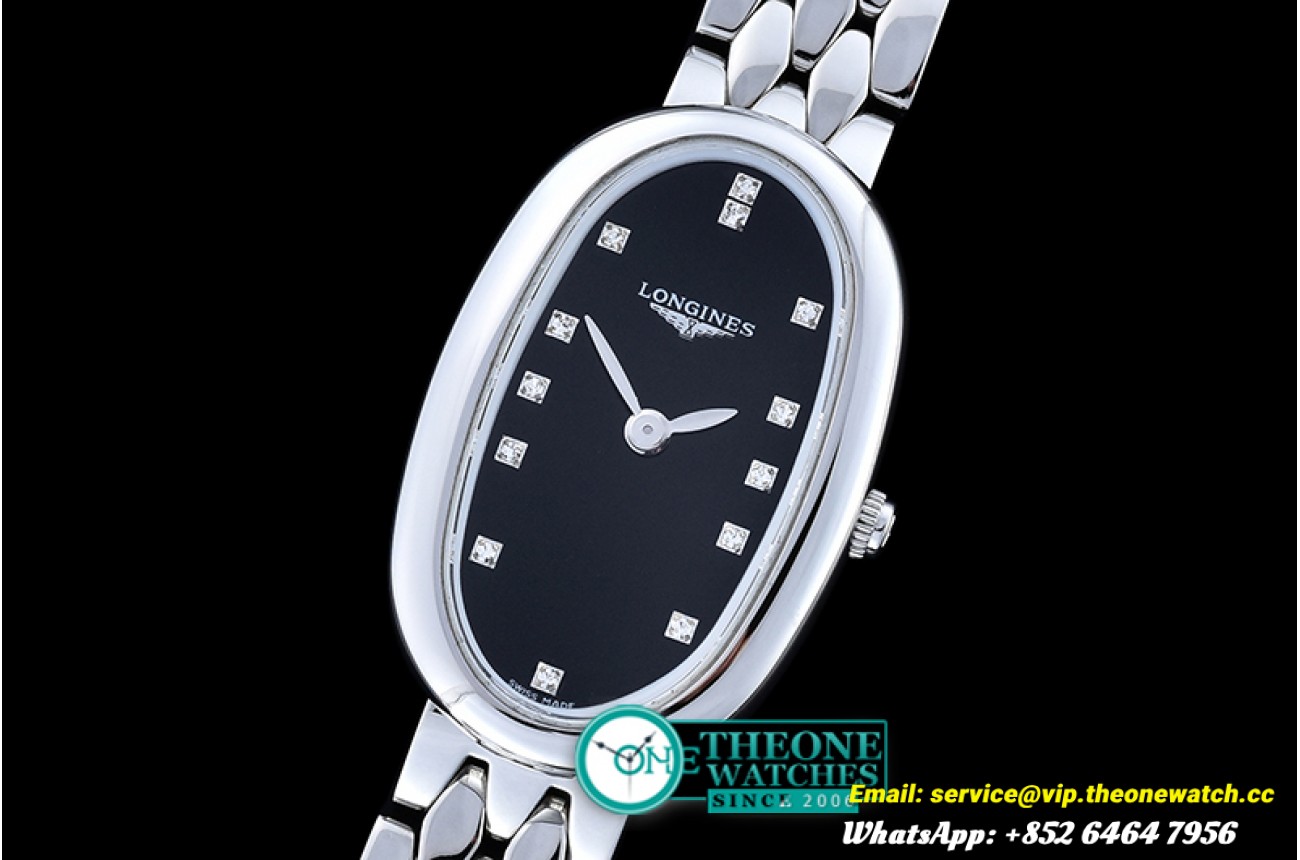 Longines - Elegance Ladies SS/SS Black TWF Swiss Qtz