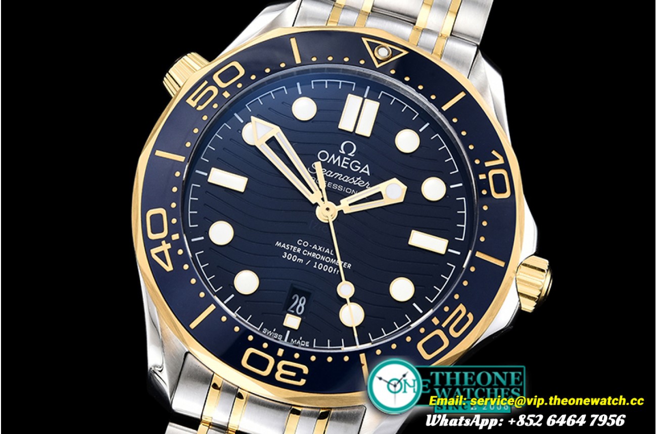 Omega - Seamaster 300m 2018 YG/SS Blue OMF Asia 8800