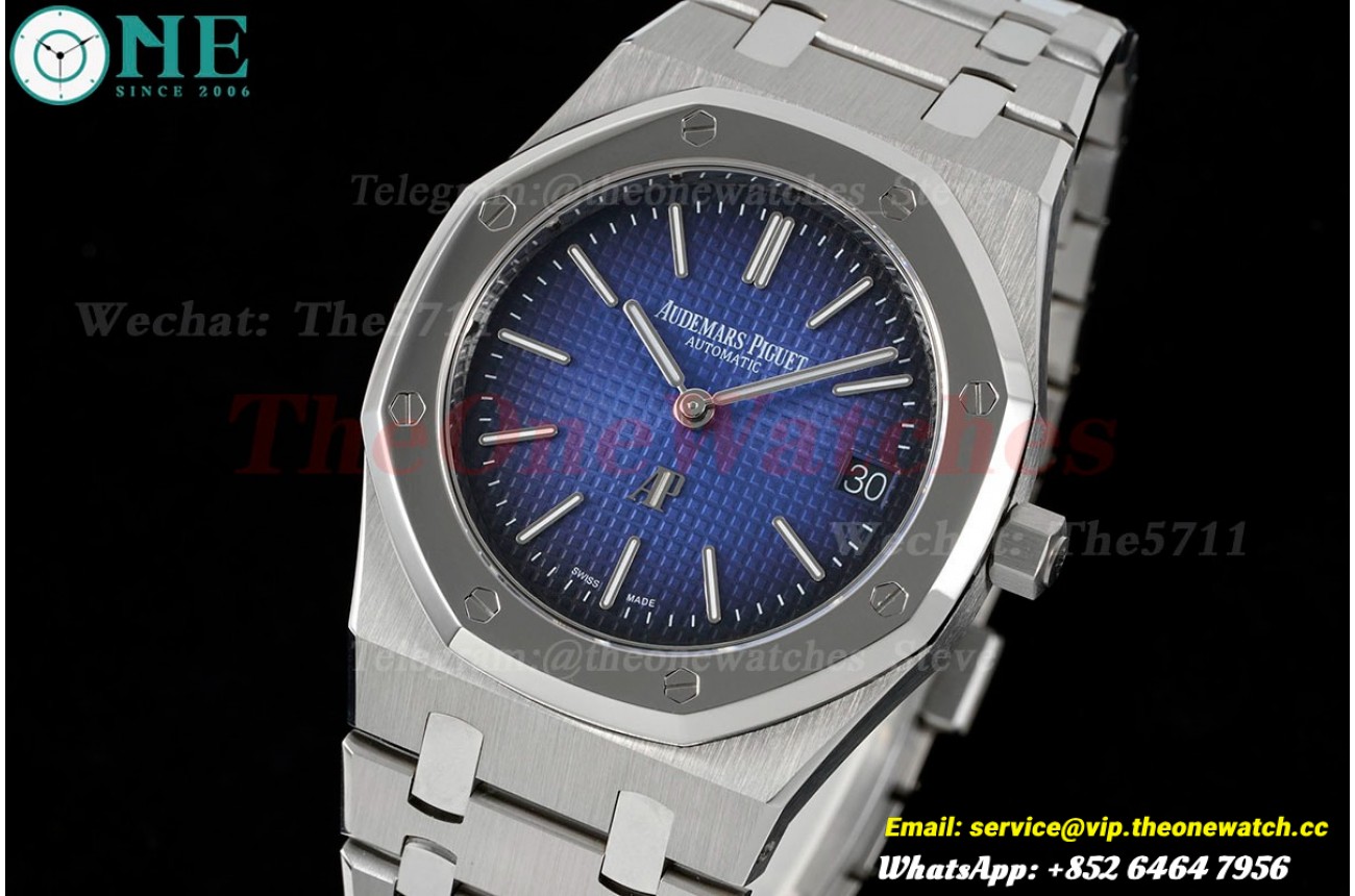 Royal Oak 39MM 15202 Blue Textured Dial 316L SS/SS ZF Cal.2121