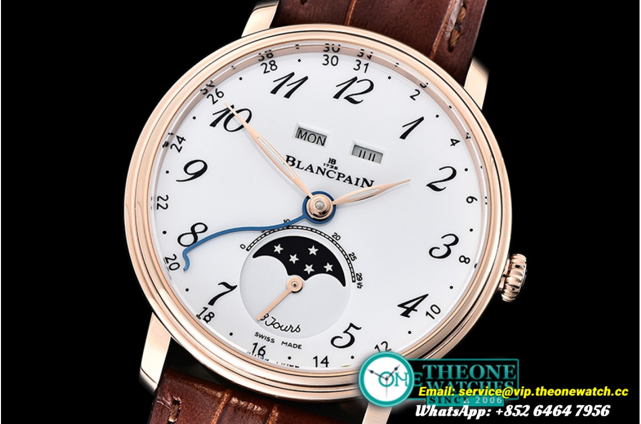 Villeret Complications RG/LE Wht/Num OMF Miyota 9015