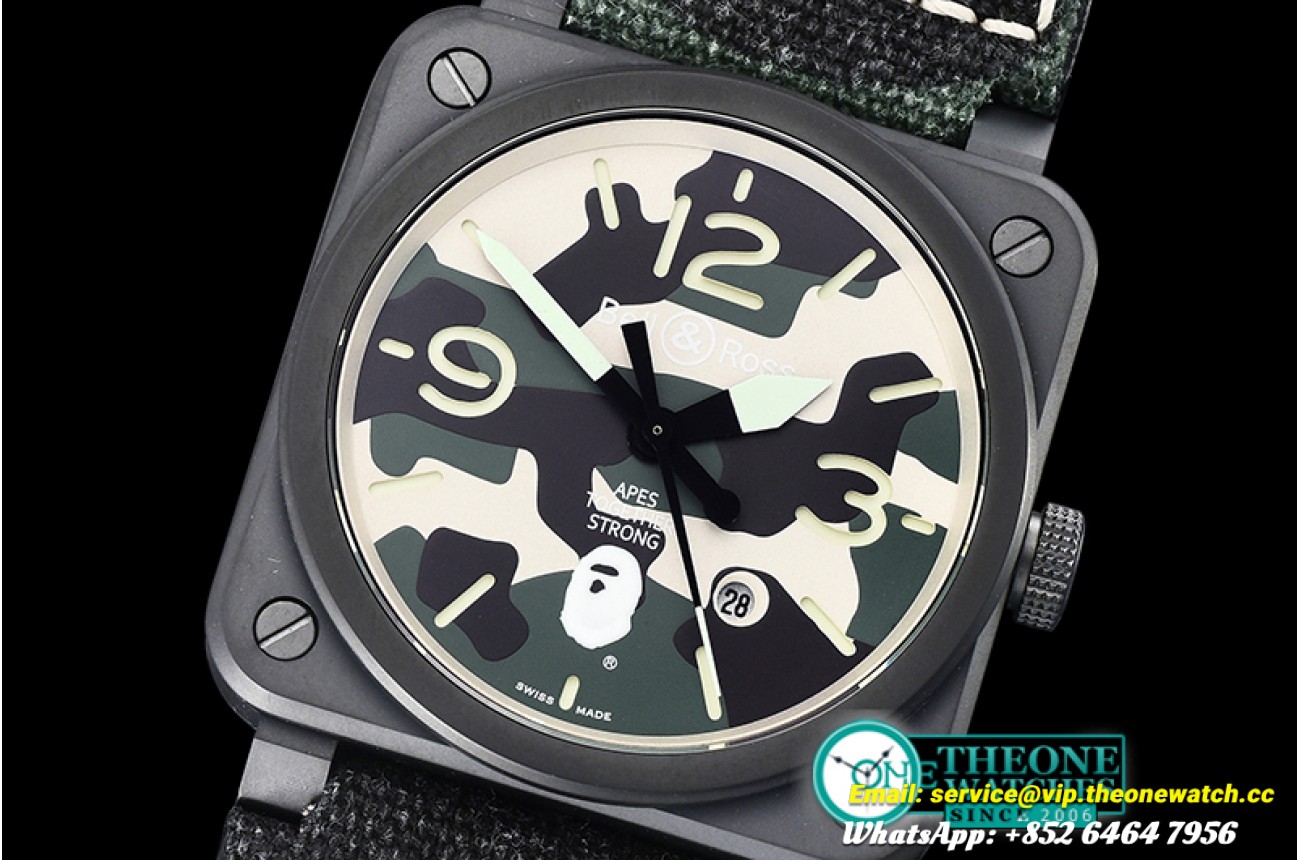 Bell & Ross - BR03-92 42mm XXV Bathing Ape PVD/NY Camo MY9015