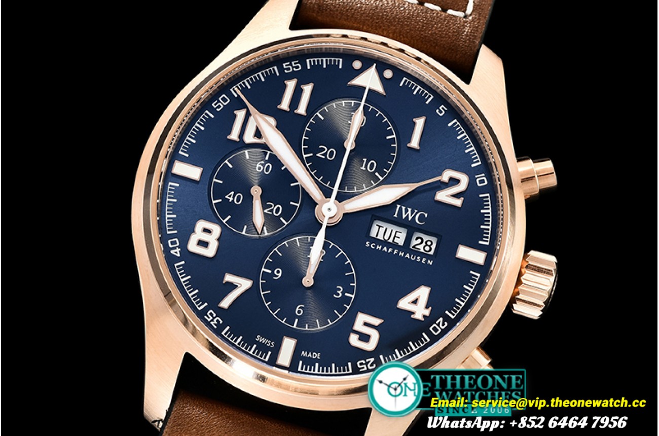 IWC - Pilot Chrono "Le Petit" 377721 RG/LE Blue ZF A7750