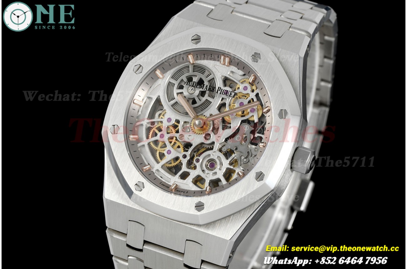 Royal Oak Openworked 16204 39mm SS/SS Skeleton Dial ZF A7124