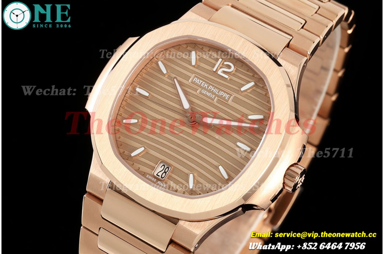 Nautilus 7118 35mm RG/RG Gold Dial DDF DD324 Super Clone