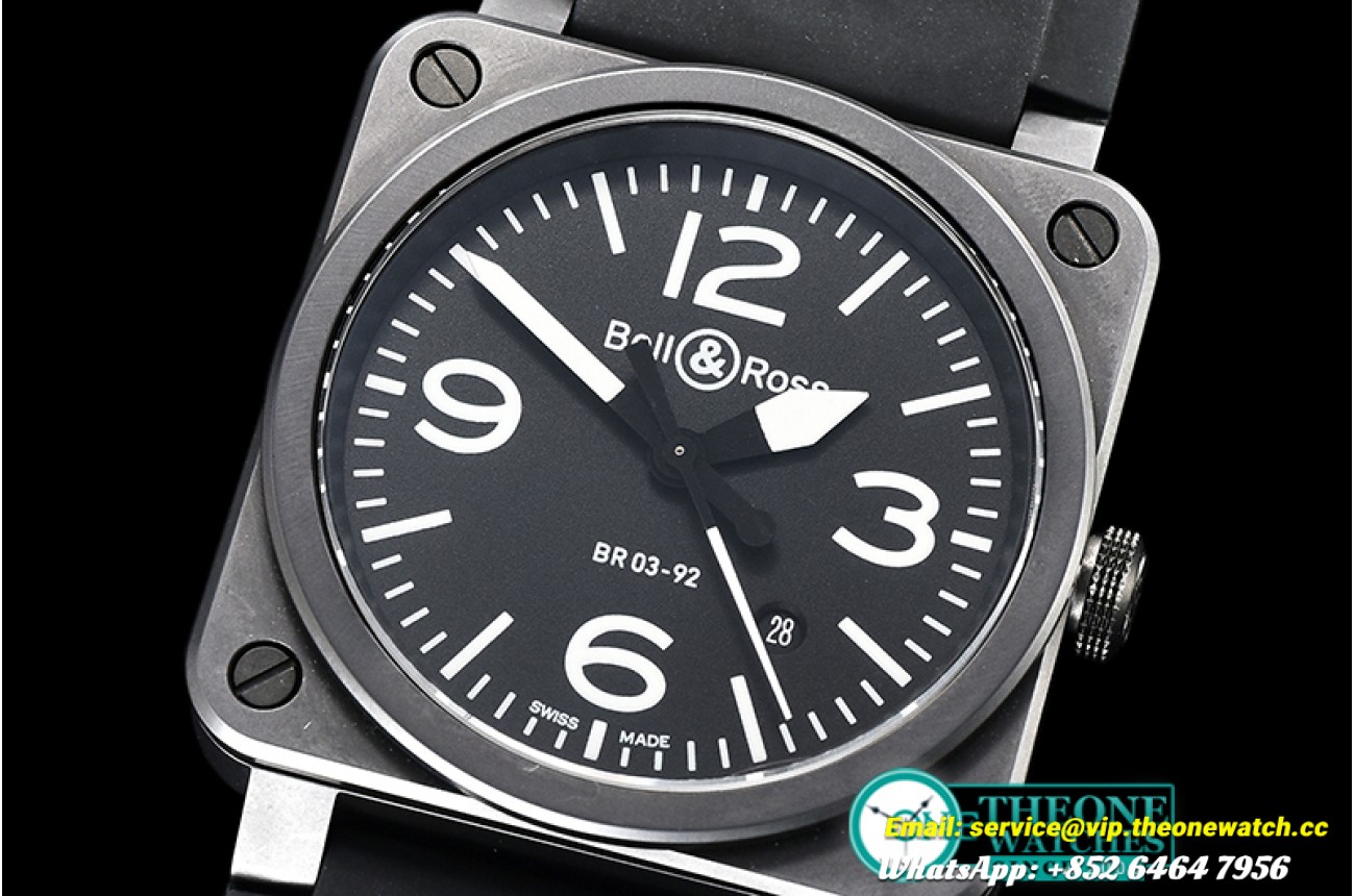 Bell & Ross - Bell Ross BR03-92 CER/RU Black Miyota 9015