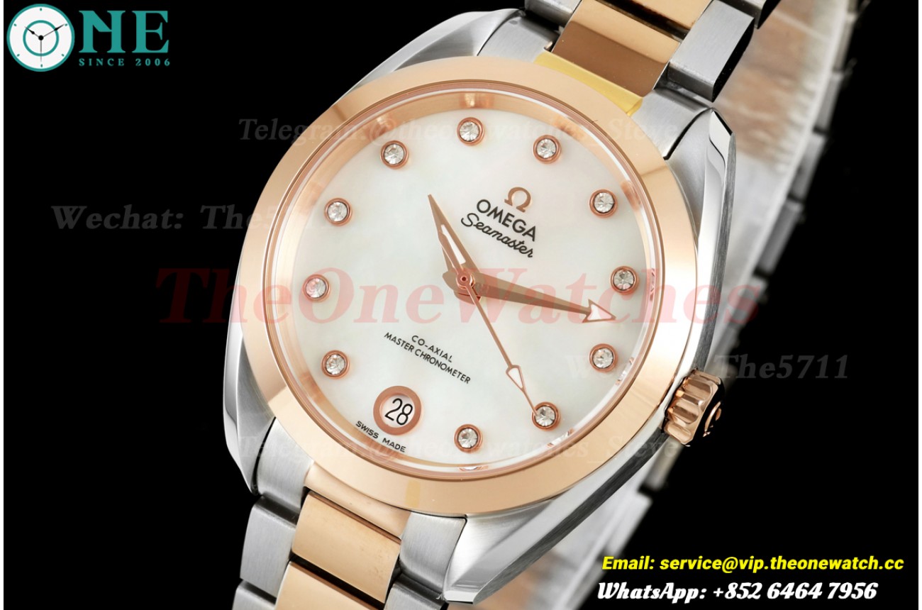 Aqua Terra Shades 34mm SS/RG MOP/Dia VRSF A8800