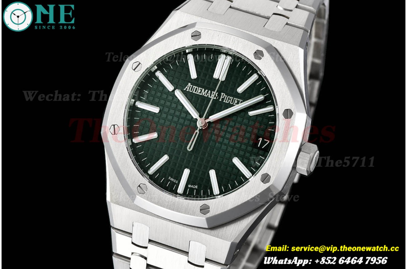 Royal Oak 41mm 15510 SS/SS Green/Stk TOPF DD4302 Super Clone