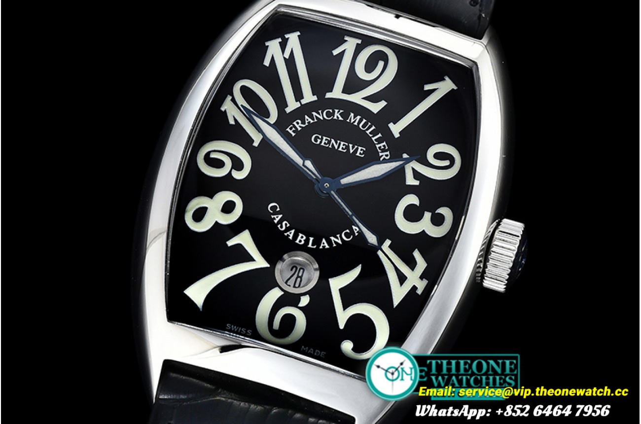 Franck Muller - Casablanca Mens Automatic SS/SS Black/Num TWF Asia 2824