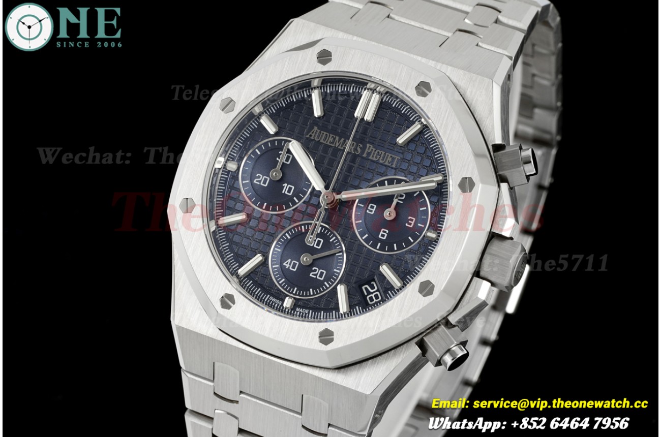 Royal Oak Chrono 26240 41mm SS/SS Blue Dial DDF DD4401 Super Clone (SW Dial)