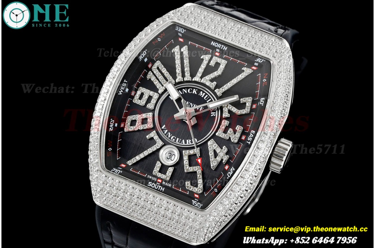 Vanguard Mens V45 SS/LE Diamonds Dial ABF A2824