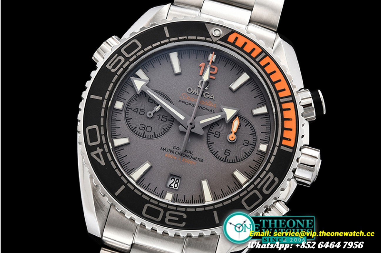 Omega - Planet Ocean Chrono SS/SS Grey OMF V4 A7750 Mod
