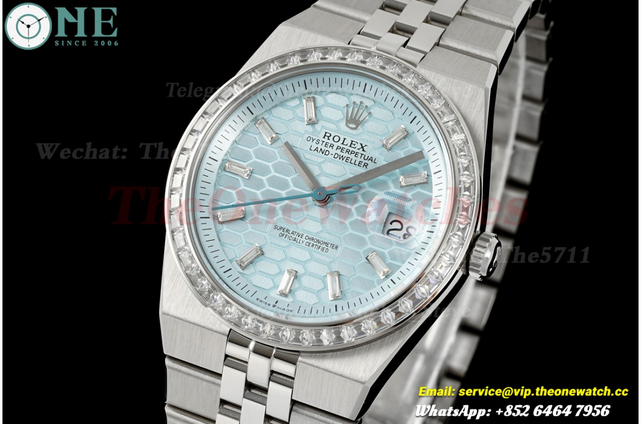 Land Dweller 127386TBR 40mm SS/SS Blue/Dia Dial 2F A7135