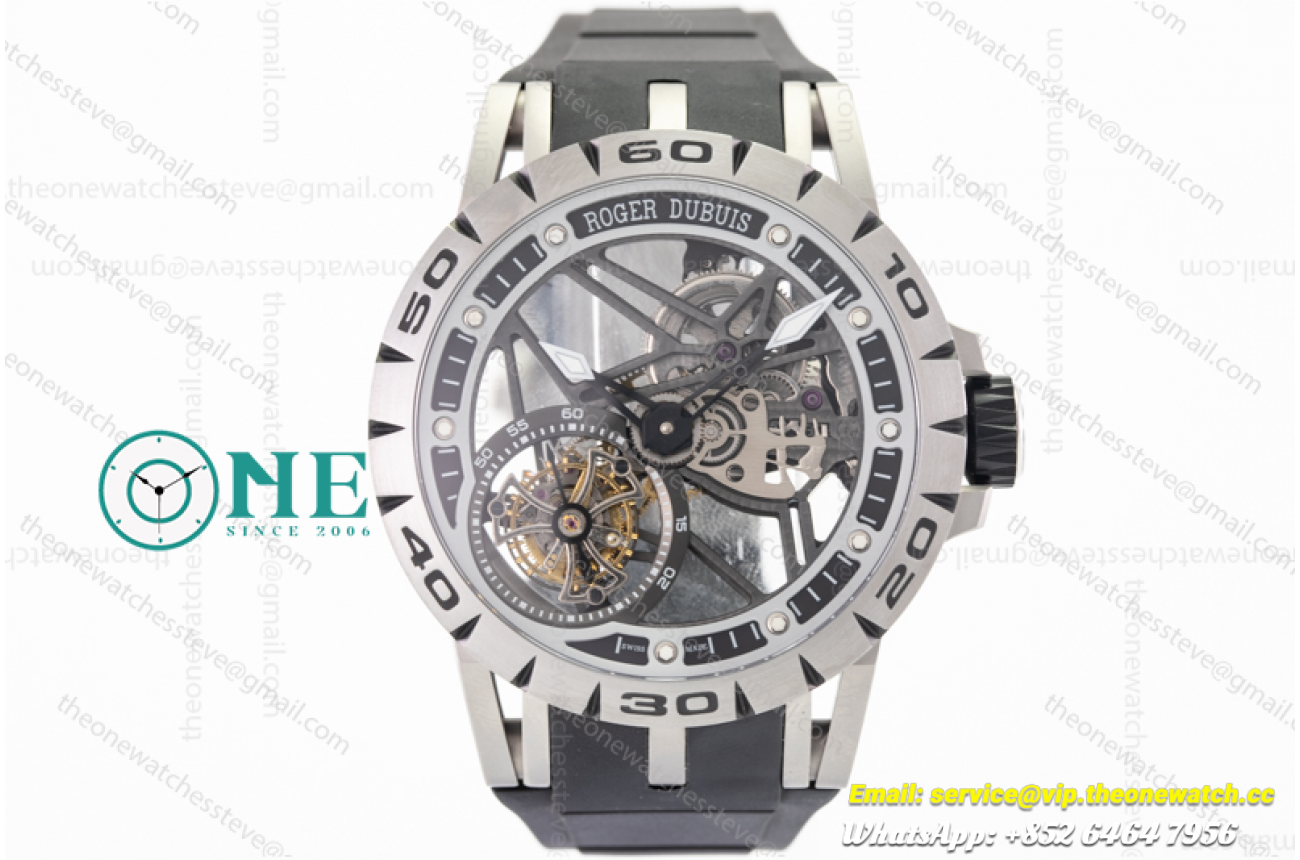 Roger Dubuis - Excalibur Spider Skele Flying Tourb TI/RU Blk JBF
