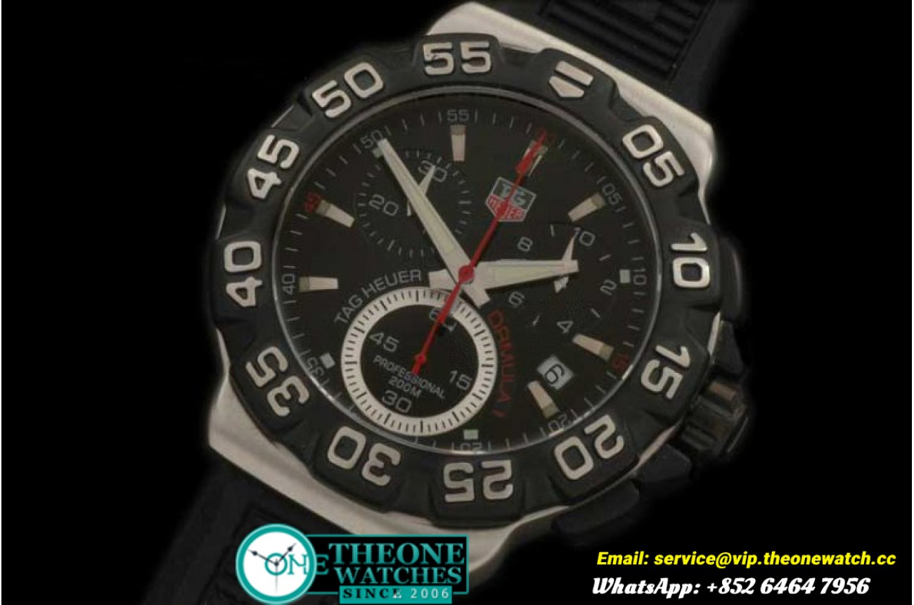 TAG HEUER - Formula 1 SS/RU Black Swiss Eta Quartz Chrono