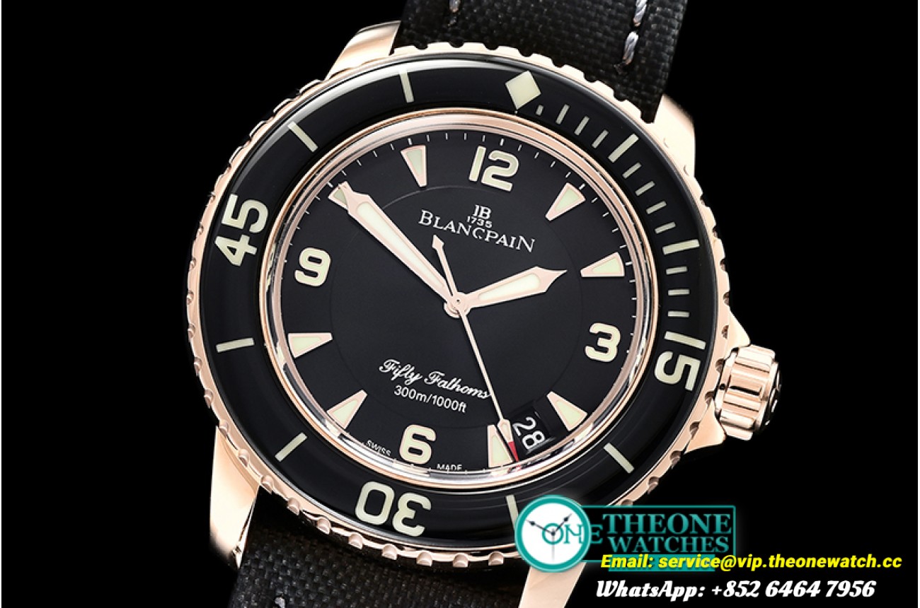 Fifty Fathoms RG/NY Black ZF V2 Asia 2836