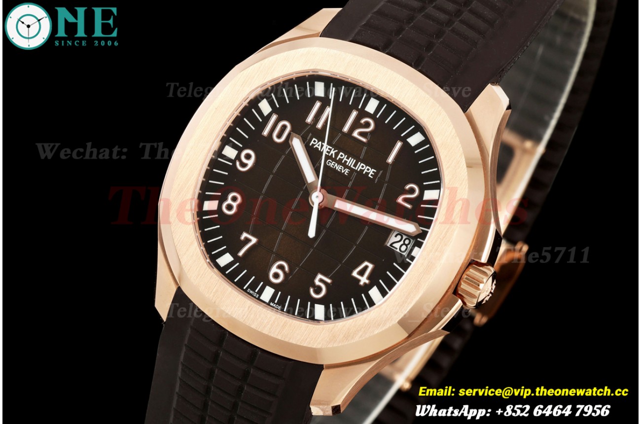 Aquanaut 5167 40mm RG/RU Brown Dial WSF DPB330 (Weighted Approx.136g) (SW Dial)
