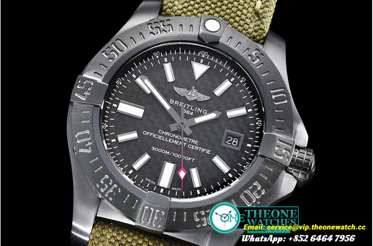 Breitling - Avenger II Seawolf DLC/NY Black CF ANF Asia 2836