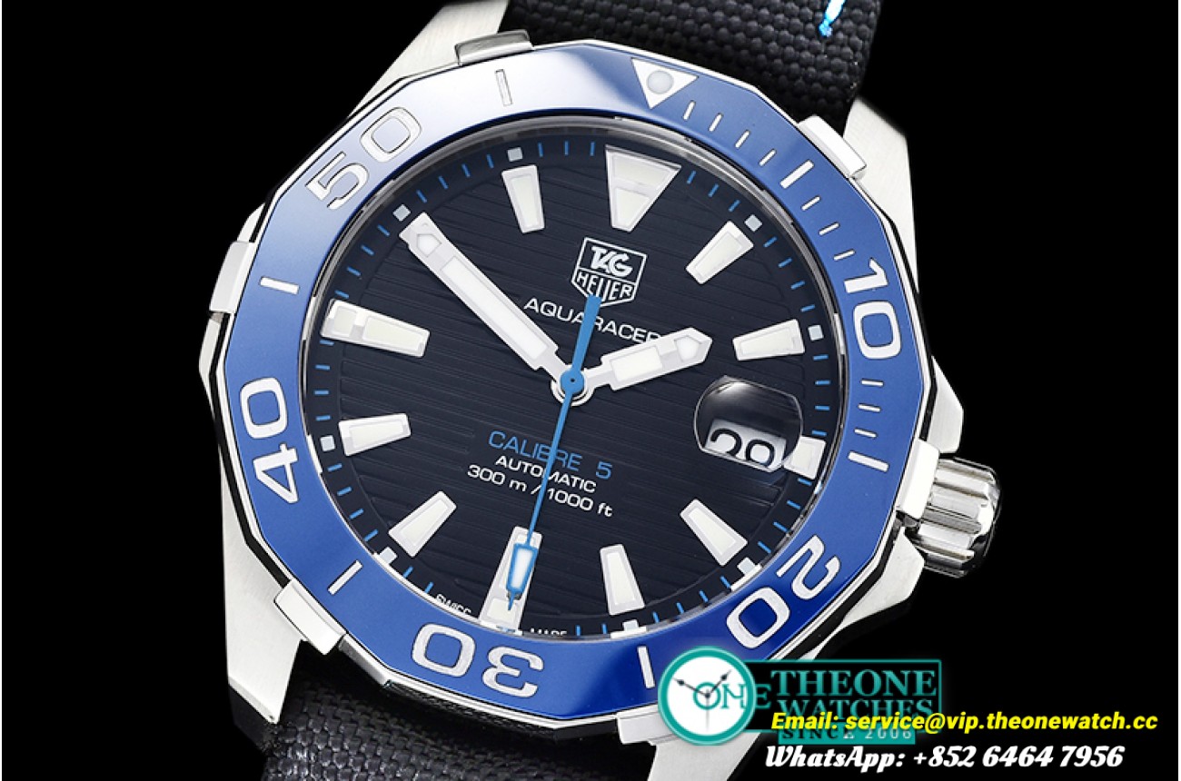 Tag Heuer - AquaRacer Calibre 5 Cer Blue SS/NY Black V6F Asia 2824