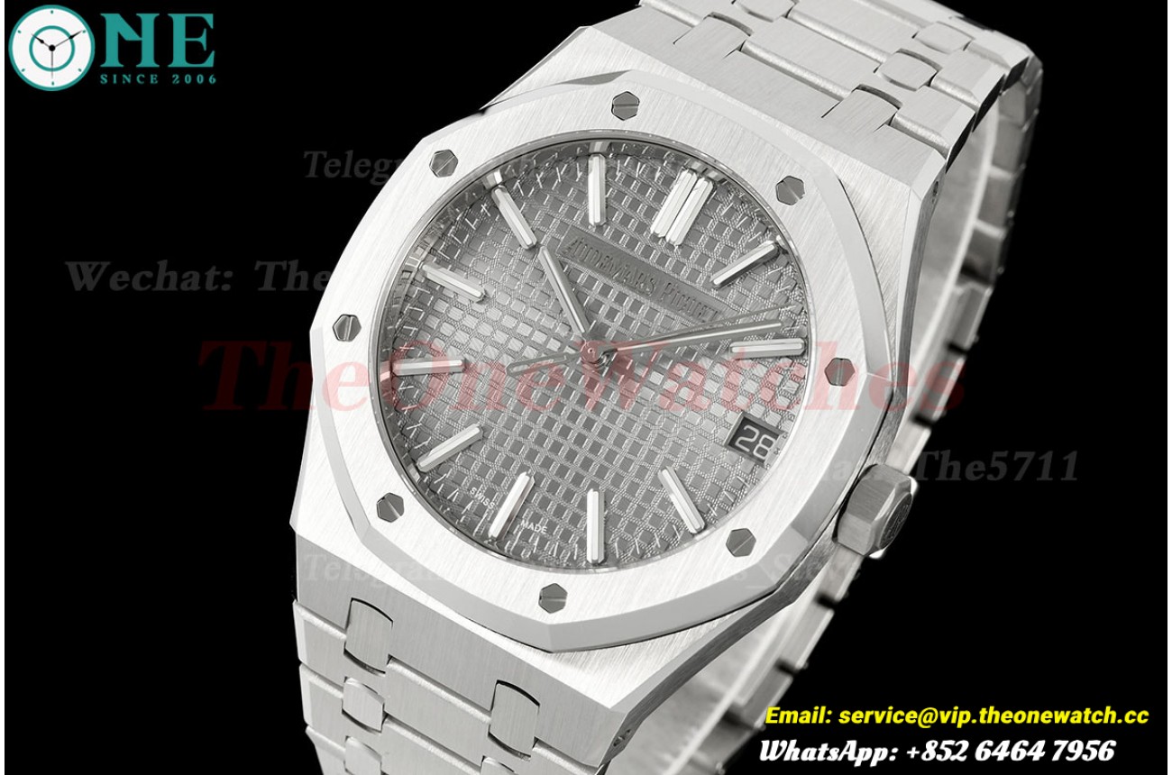 Royal Oak 41mm 15510 SS/SS Grey/Stk DDF DD4302 Super Clone