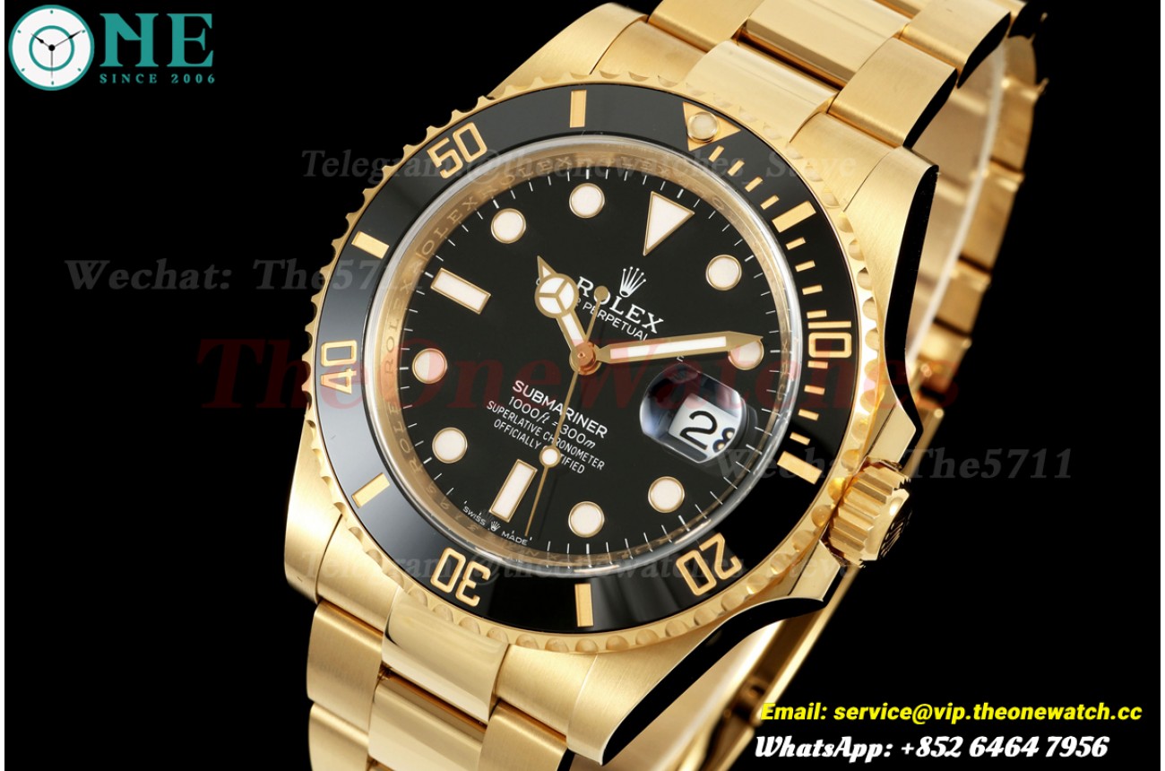 Submariner 126618LN 41mm YG/YG Black Dial VF DD3235