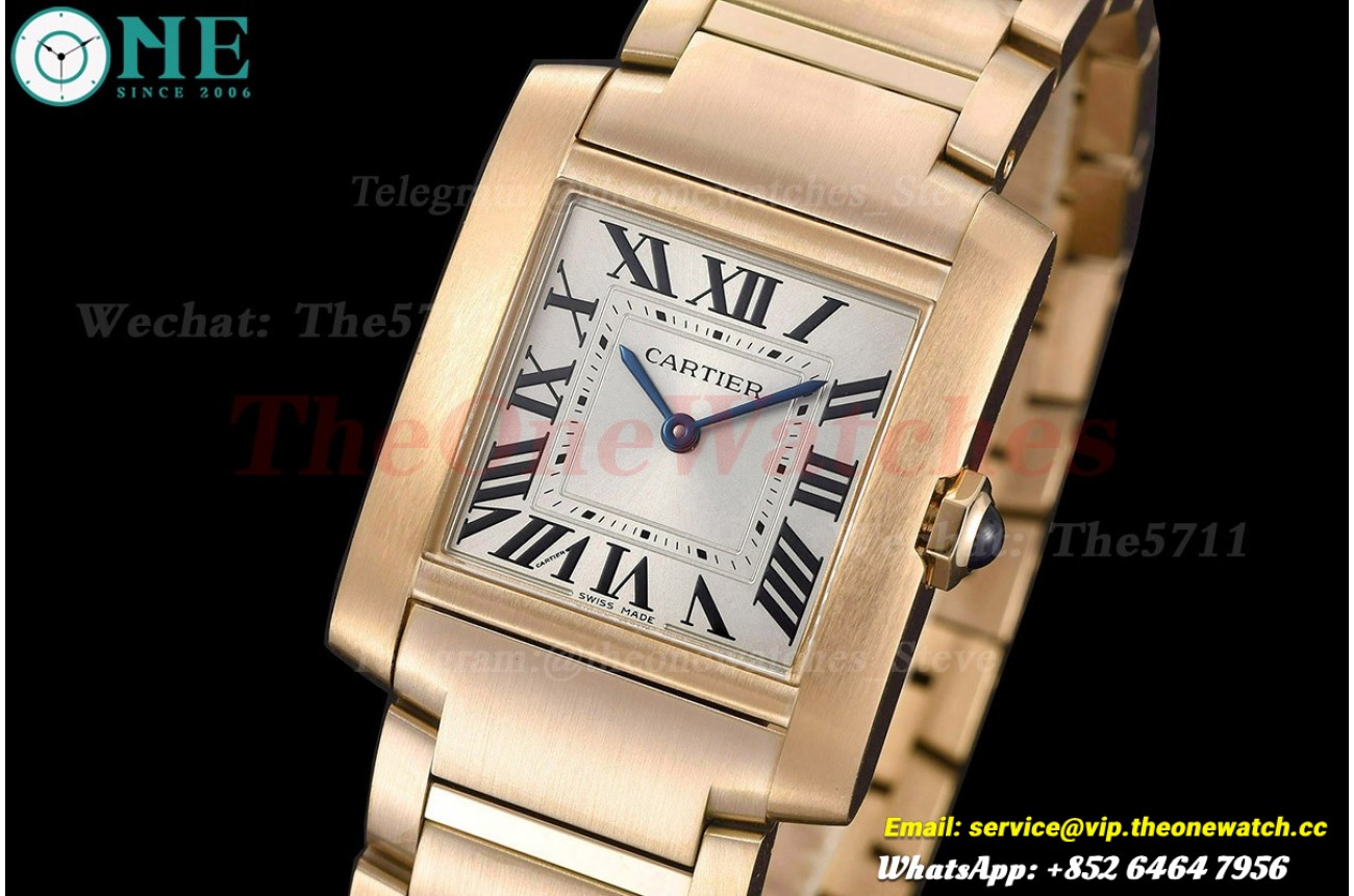 Tank Française 27mm RG/RG Silver Dial 8848F Quartz