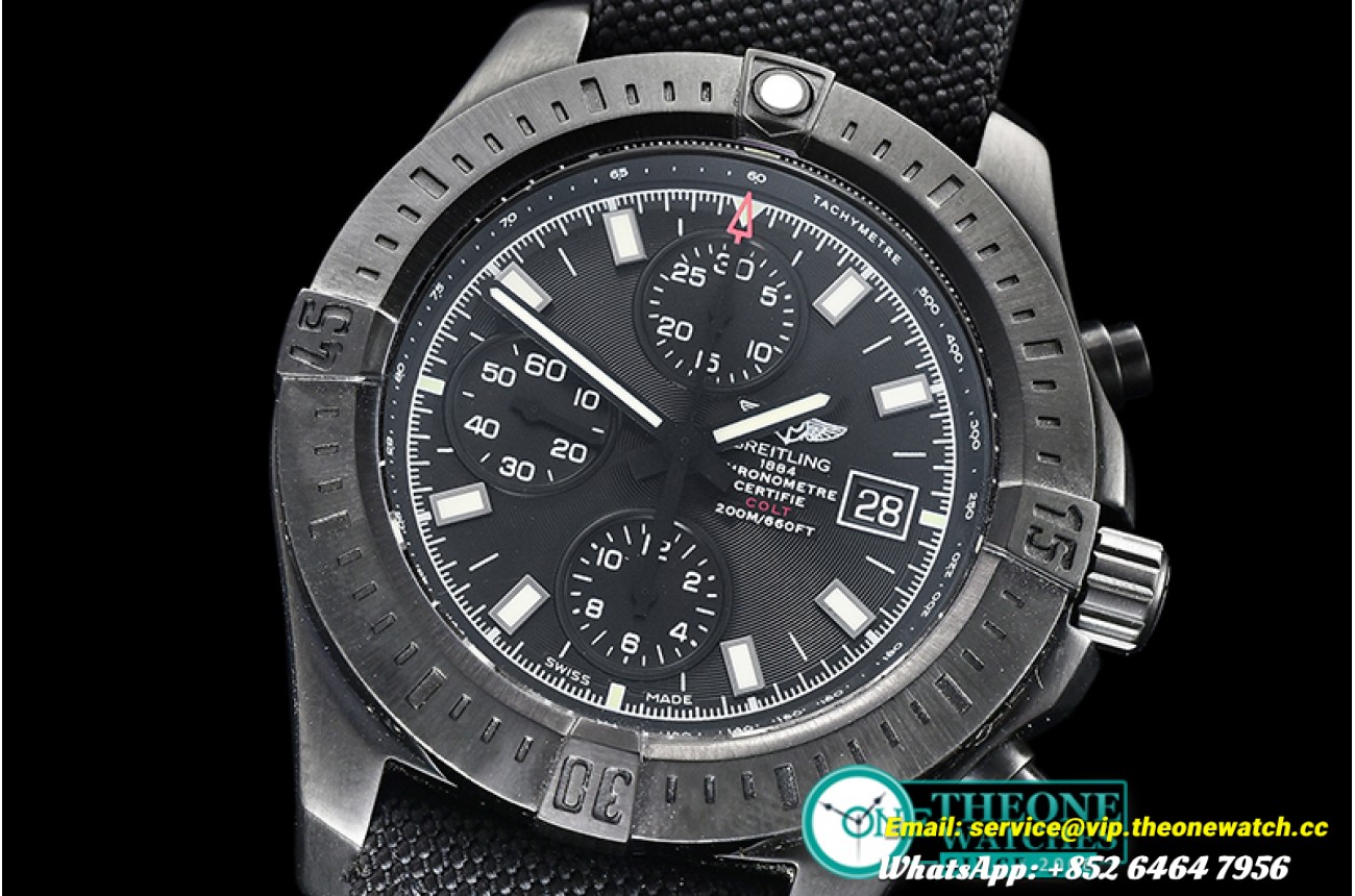 Breitling - Colt Chronograph 44 Black Diver Pro II PVD/NY Blk A7750