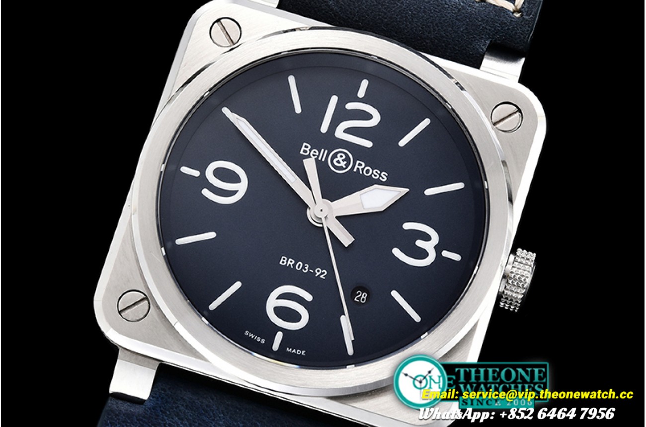 Bell & Ross - Bell Ross BR03-92 42mm SS/LE Blue MY9015