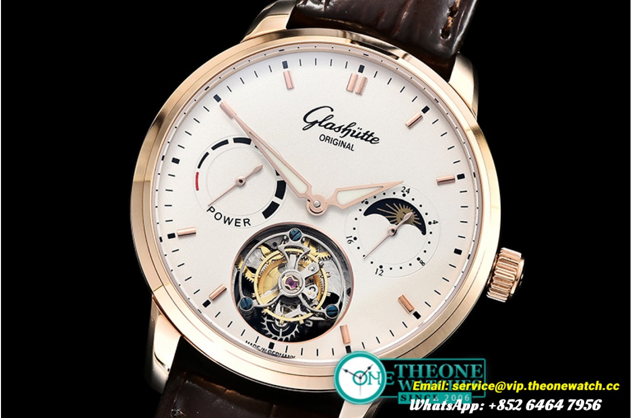 Glashutte - Senator Tourbillon PR RG/LE White Stk Asia Tourbillon
