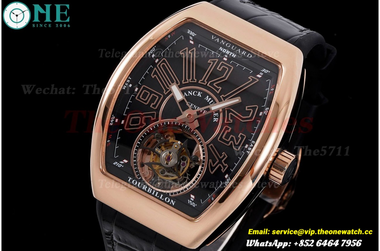 Vanguard Tourb PVD/LE RG/Black RMSF Tourbillon
