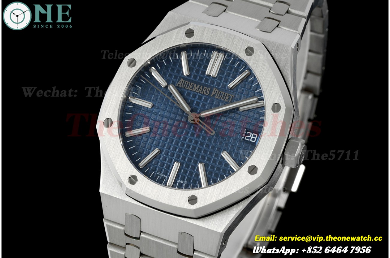 Royal Oak 15510 41mm SS/SS Blue/Stk JF SA4302
