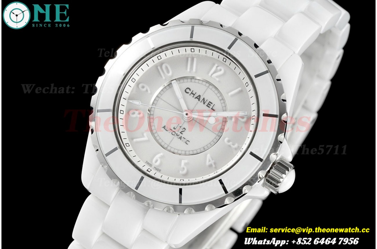 J12 38mm White Ceramic/Cer White/Num HTF A2892