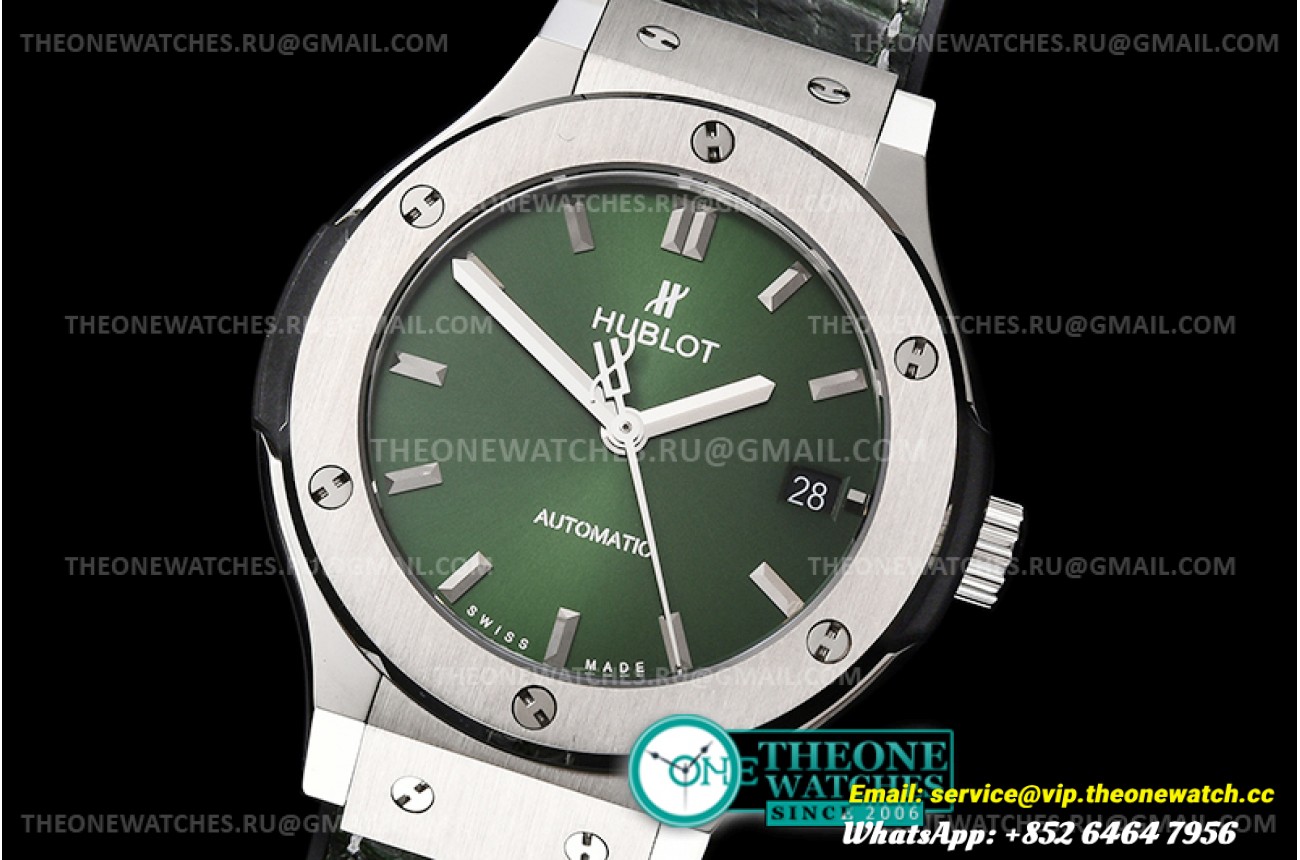 Hublot - Classic Fusion Bang 38mm SS/LE/RU Green JJF A2892