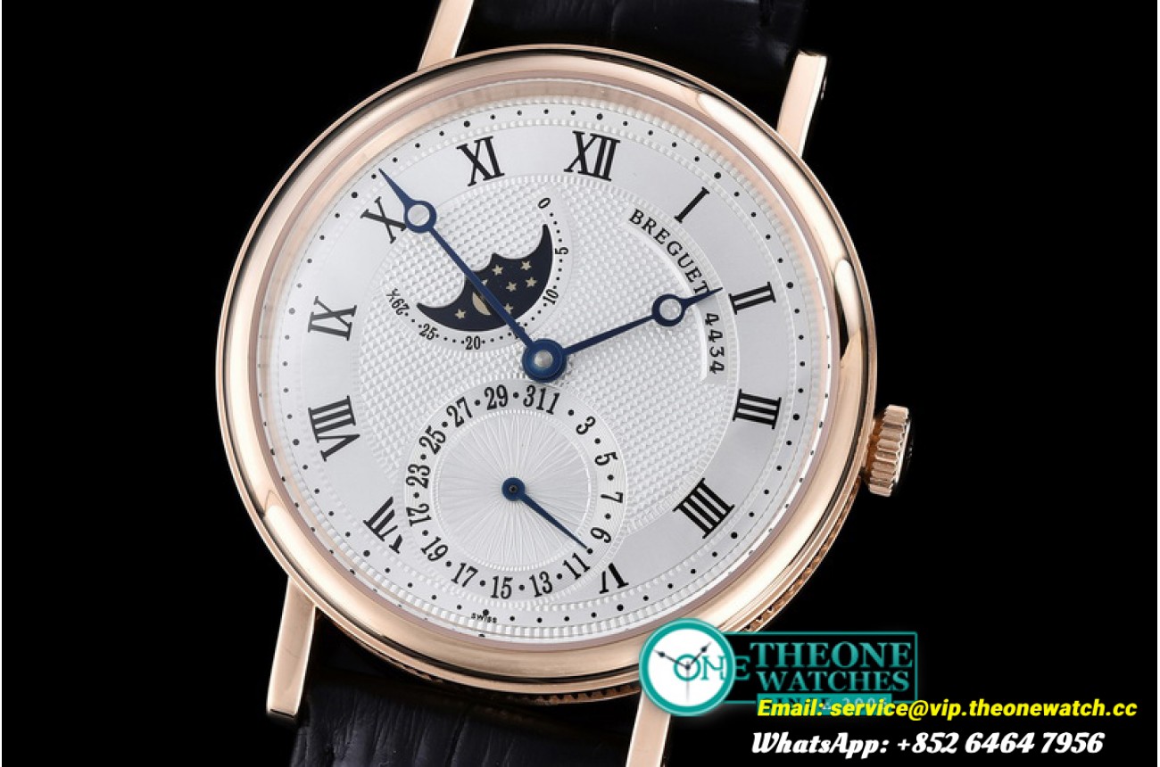 Breguet - Classique SS Moonphase RG/LE White Miyota 9015