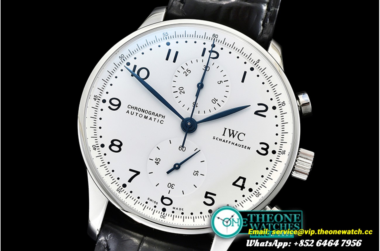 IWC - Portuguese Chrono "150 Years" SS/LE Wht/Blu YLF A7750