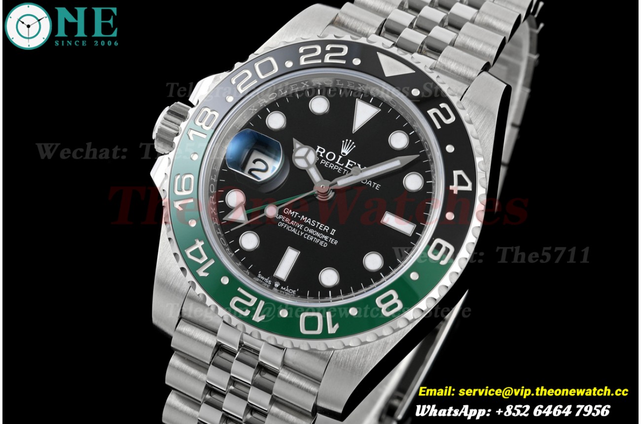 GMT Master II 126720 Sprite  Jub 40mm SS/SS Black Dial RCF SH3285