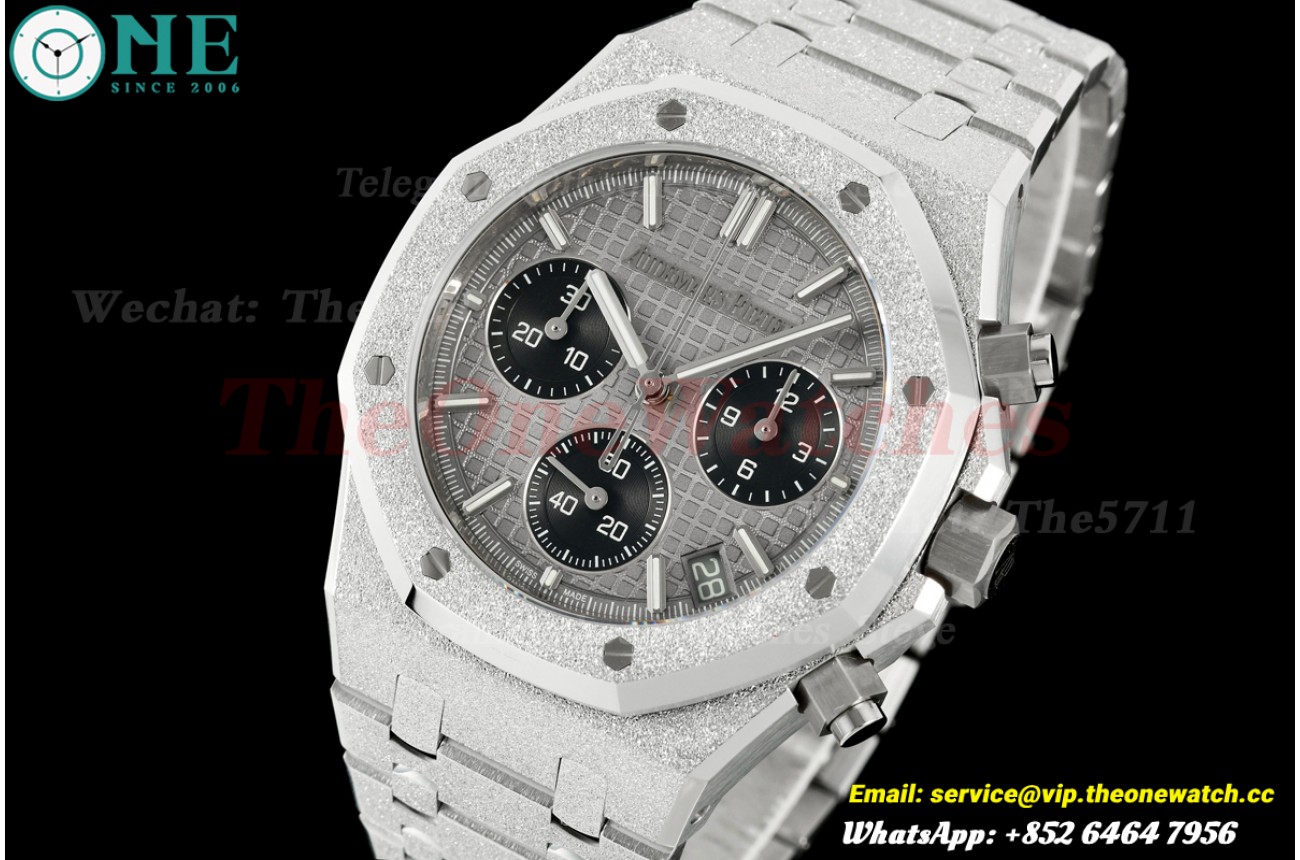 Royal Oak Chrono 26240BC Frosted 41mm SS/SS Grey/Blk Dial DDF DD4401 (Weighted Approx.205g) (SW Dial)