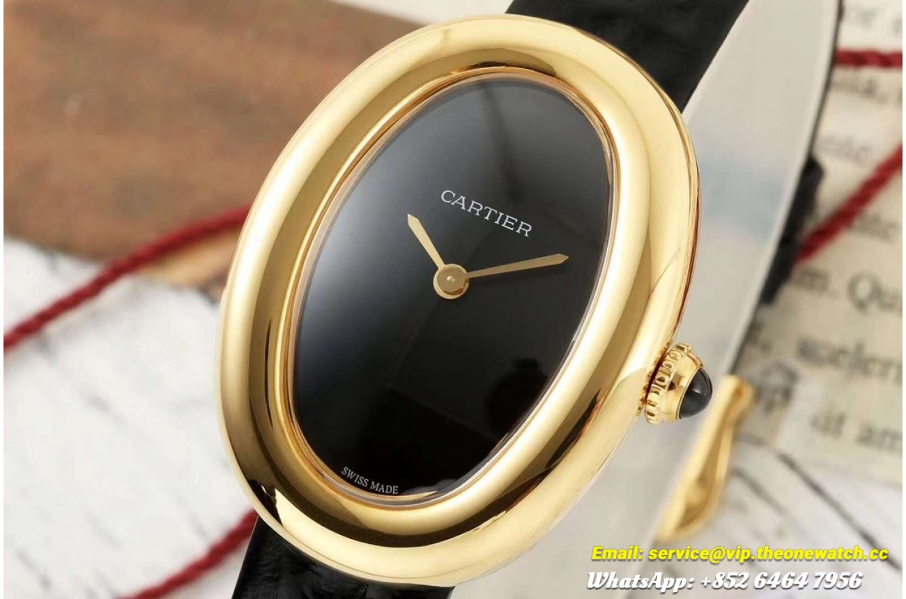 Baignoire Ladies 31mm YG/LE Black Dial AF Quartz