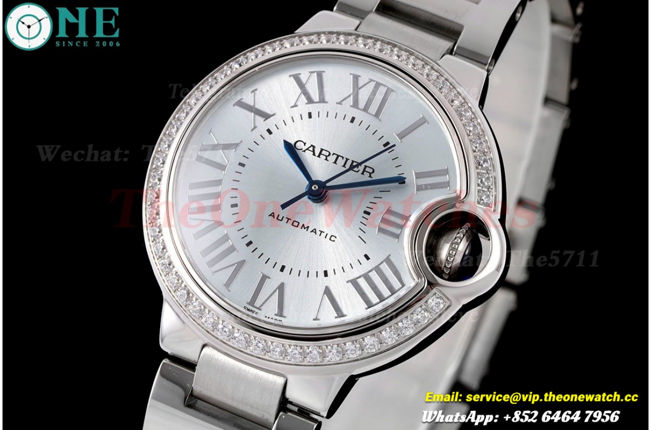 Ballon Bleu De Cartier 33mm Dia SS/SS Light Blue Dial AF NH05