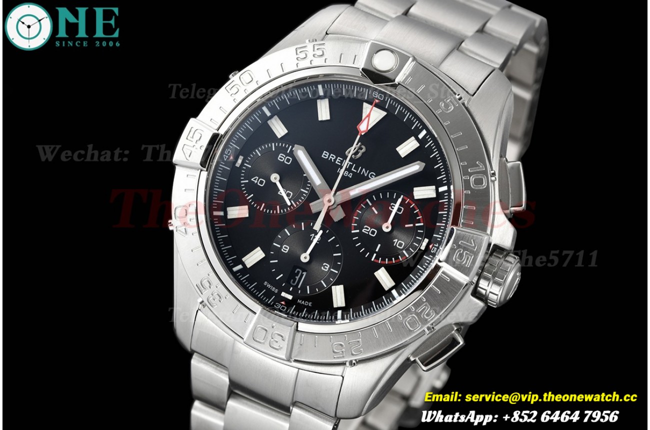 Avenger B01 Chrono 44mm SS/SS Black Dial BLSF Cal.01