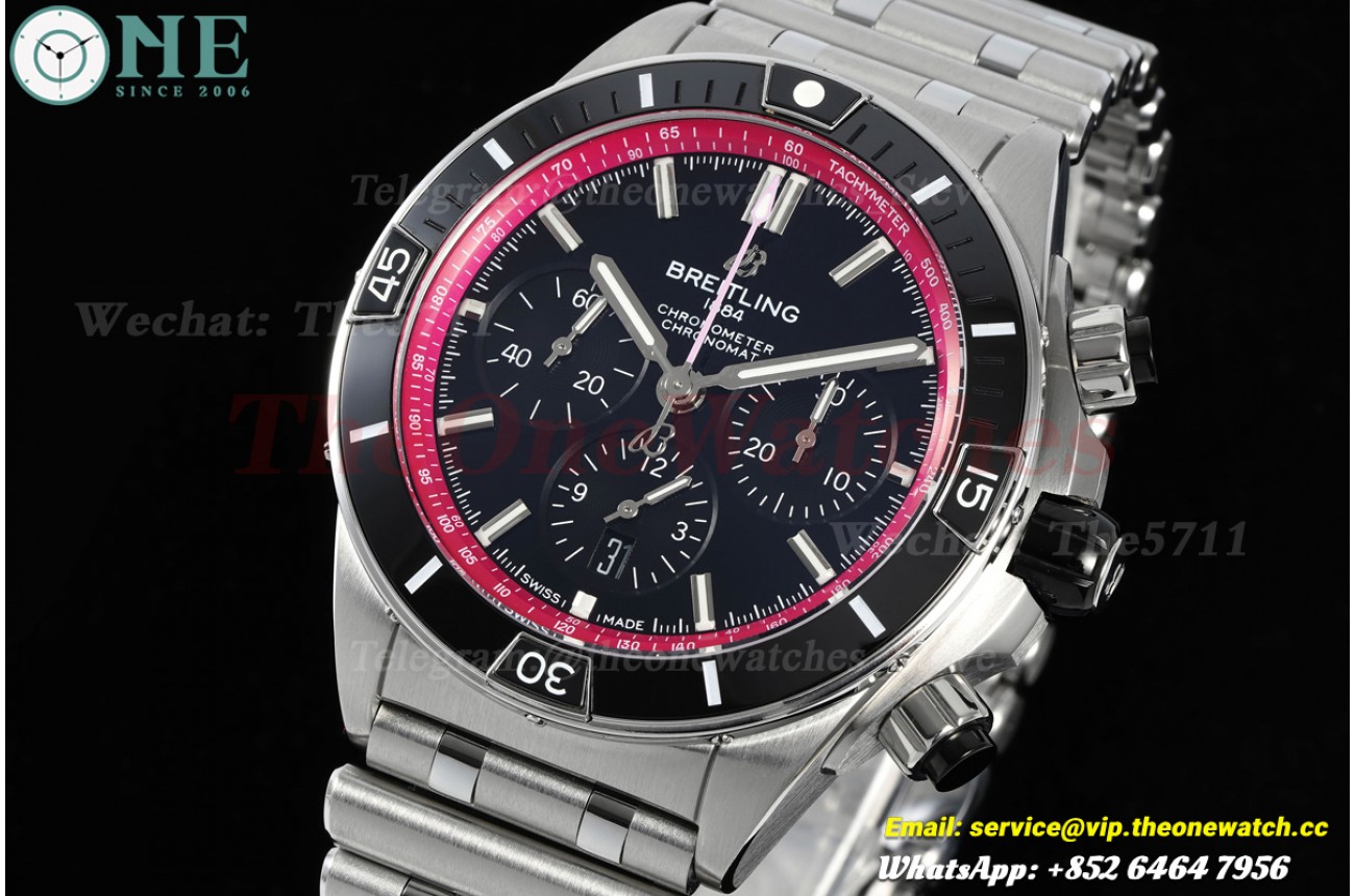 Super Chronomat B01 44MM SS/SS Black/Stk Dial BLF A7750