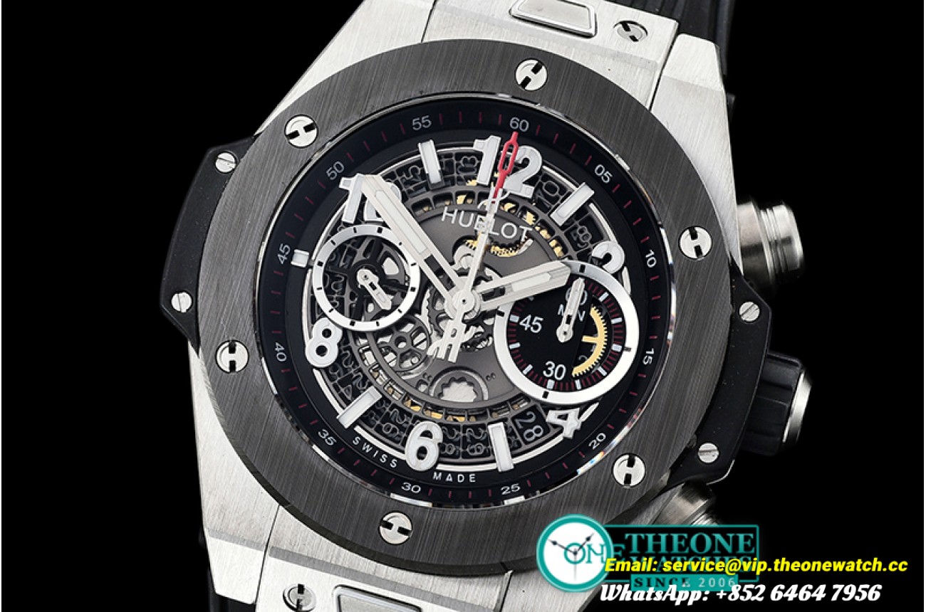 Hublot - Big Bang Unico 45mm CER/SS/RU Grey V2 Asia 7750 Mod